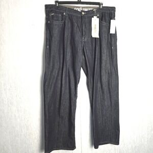 Vintage Marc Ecko Unltd Mens Jeans Baggy Fit 42×31 Dark Wash Denim Cyber Y2K NWT